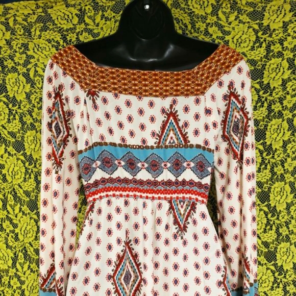 Southwestern Babydoll Paisley Tunic - Picture 7 of 7